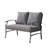 Nickita Metal Outdoor Loveseat with Cushions-829179659