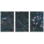 Rustic Floral " Enchanted Garden At Midnight Floral Abstract In Blue Hues Modern Organic Art Decor Colourful Bedroom " 3 - Pieces-98804161-98804162