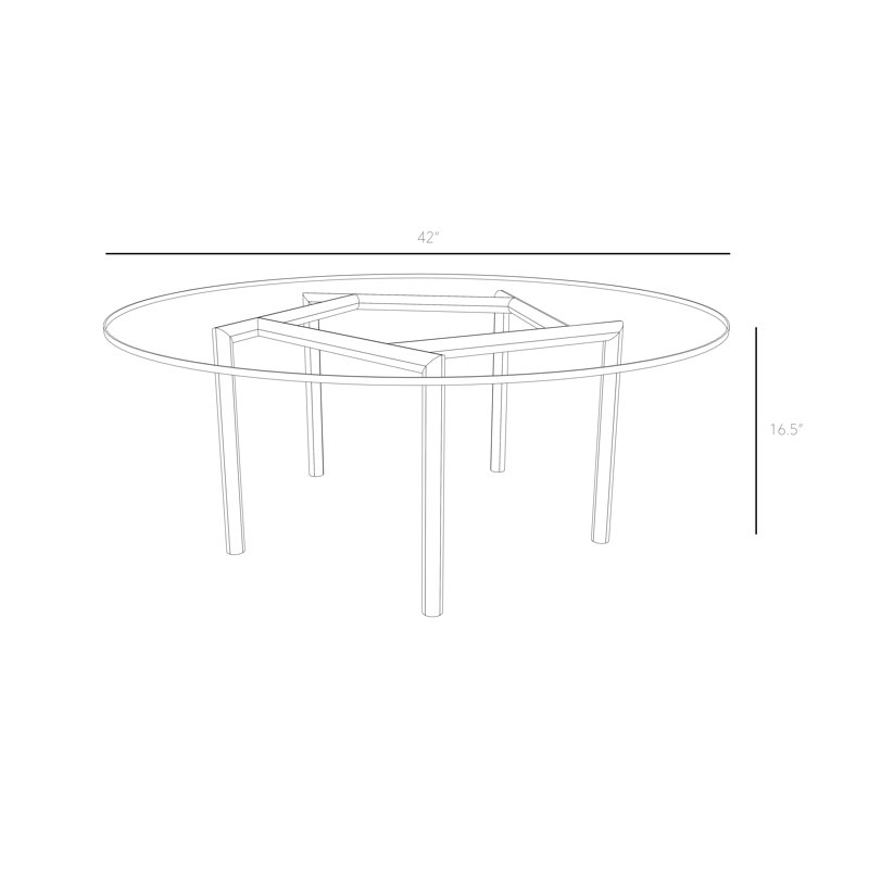 Table basse à 5 pieds, Chêne