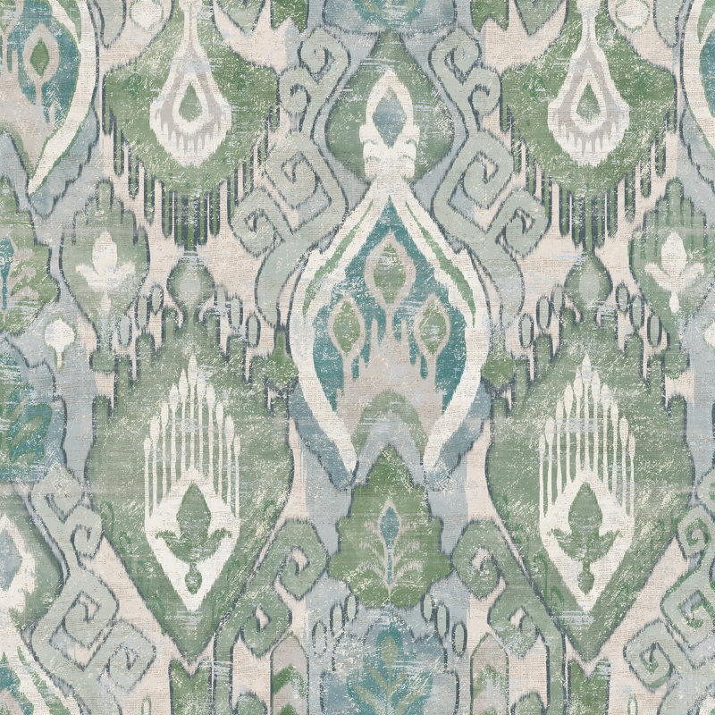  Papier peint bleu et vert Daraee