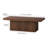 47.5" Wide Coffee Table with Fluted Pedestal Base — Satin Walnut Scandinavian MDF Center Table for Living Room | Karyme-932846102
