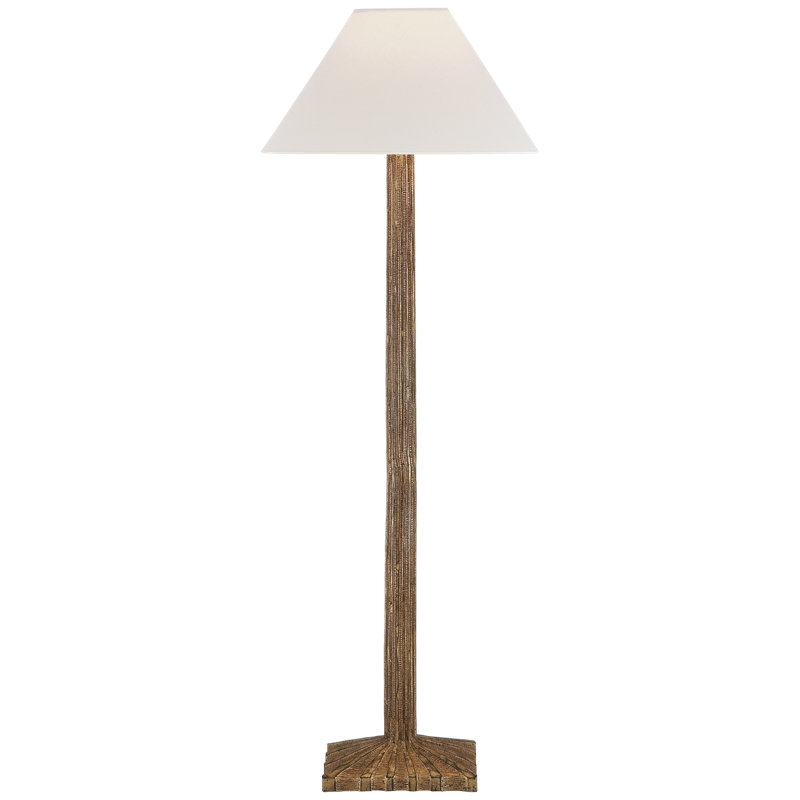 Chapman & Myers Strie Buffet Lamp, Gilded Iron, Fabric