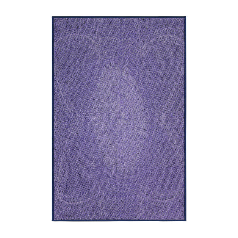 Tapis violet tissé à la machine, Rectangle 5 pi x 8 pi