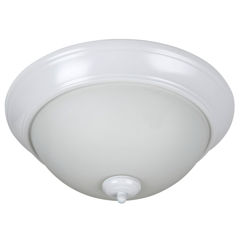 Byron Flush Mount, White, White