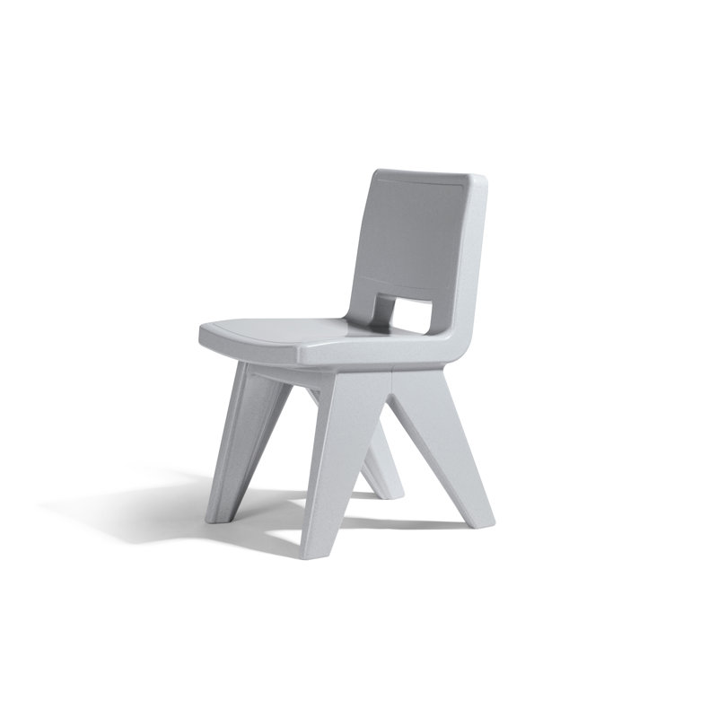 Fresco Outdoor Dining Side Chair, Concrete Gray