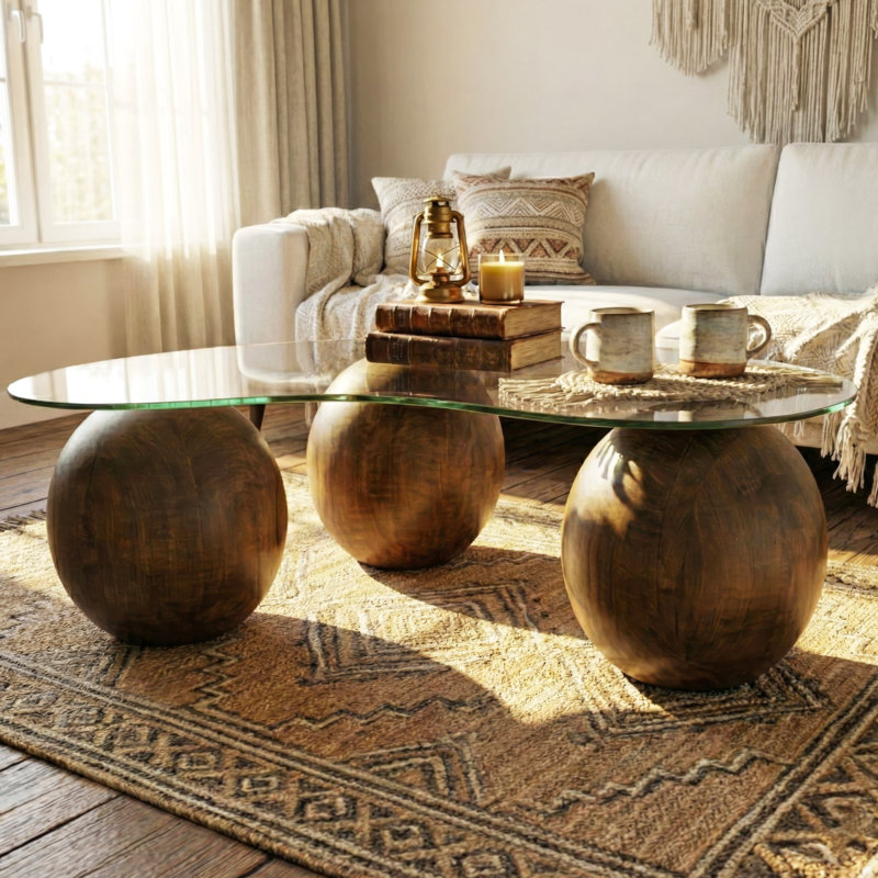 Table basse Bean, Brun