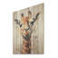 Portrait de girafe minimaliste - animal girafe sur bois-102949519