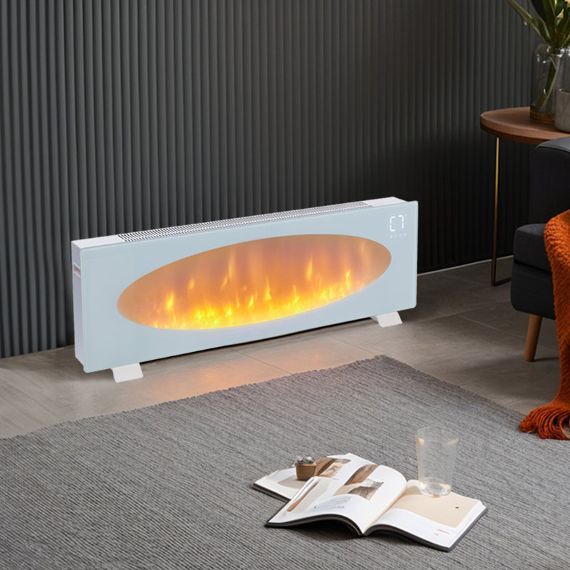Symple Stuff 107.5 cm W White Electric Fireplace with 5120 BTU