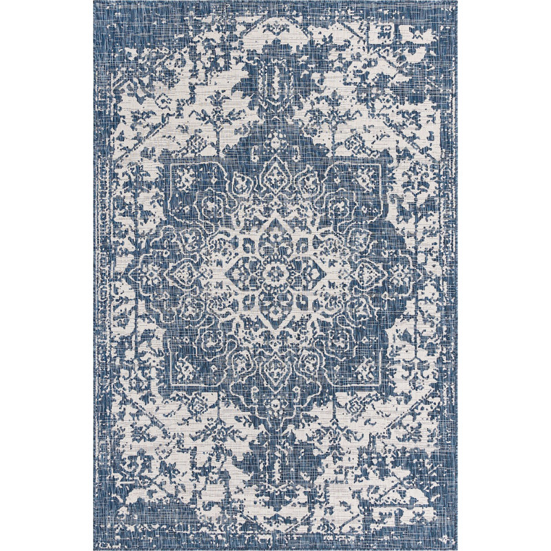 Tapis d'extérieur de couleur turquoise, Rectangle 6 pi x 9 pi