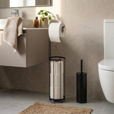 Matt Black Wire Toilet Roll Holder