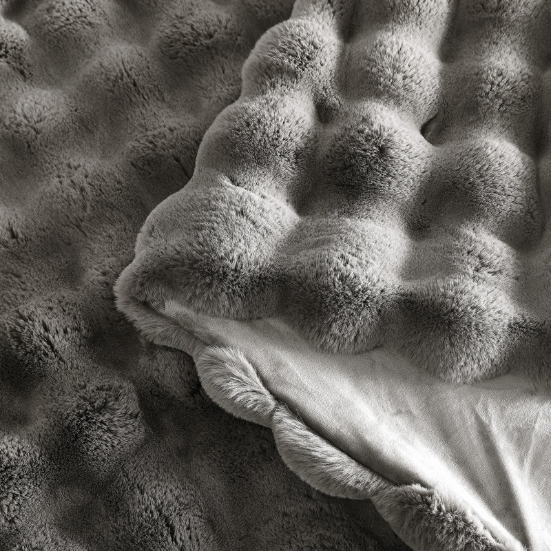 Frye Luxe Textured Oversized Heavyweight Faux Fur