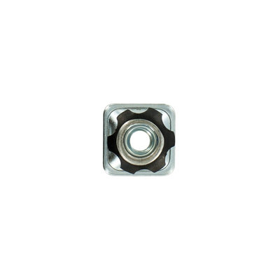 Inserts de niveleur simples à filetage étoile en métal Outwater Industries pour tubes carrés de 3/4 po, acier traité thermiquement et base plaquée en zinc, s'adapte aux tubes carrés de calibre 16 à 18, filetage: 1 / 4-20, paquet de 20