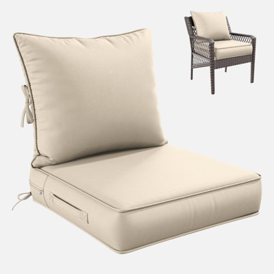 Outdoor Deep Seating Cushion Set Indoor And Outdoor Seat / Back Cushion, Available In 4 Sizes