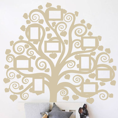 Décalcomanie murale images arbre familial