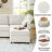 Catlin 4-Piece Corduroy Modular Storage Sectional Sofa With Versatile Tray, Back Pillows & Organizer Bag-274637632