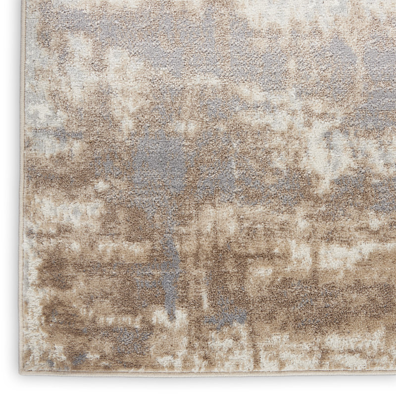 Tapis moderne gris éclectique, Rectangle 2 pi x 3 pi