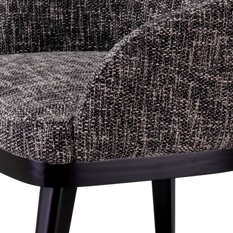 Costa Upholstered Dining Chair, Cambon Black