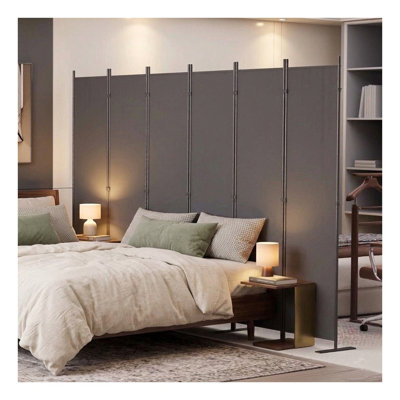 Paravent 6 panneaux autoportant, l 120 po x H 71 po, pour chambre à coucher, bureau et salon