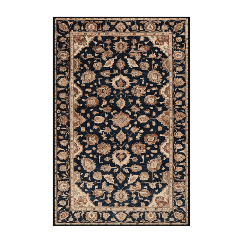 Machine Washable Persian Gray Area Rug, Rectangle 3' x 5'