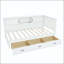 Lit d'angle simple en forme de L avec bibliothèque de rangement, éclairage vers le bas à DEL et port USB-644569778