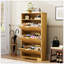 Tall Free Standing Shoe Cabinet with 3 Flip Drawers, Ample Storage for Entryway and Hallway, Modern Minimalist Design.