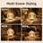 Touch Crystal Sphere LED Table Lamp, 3 CCT Stepless Dimmable Rechargeable Mood Light