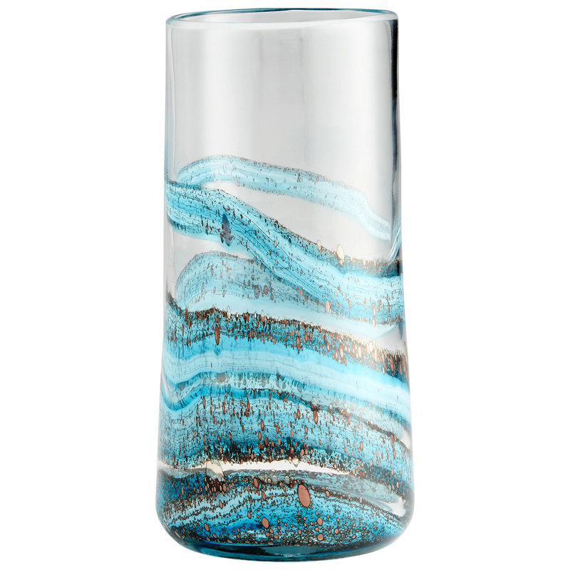 Rogue Glass Table Vase, 14.25" H x 7.5" W x 7.5" D
