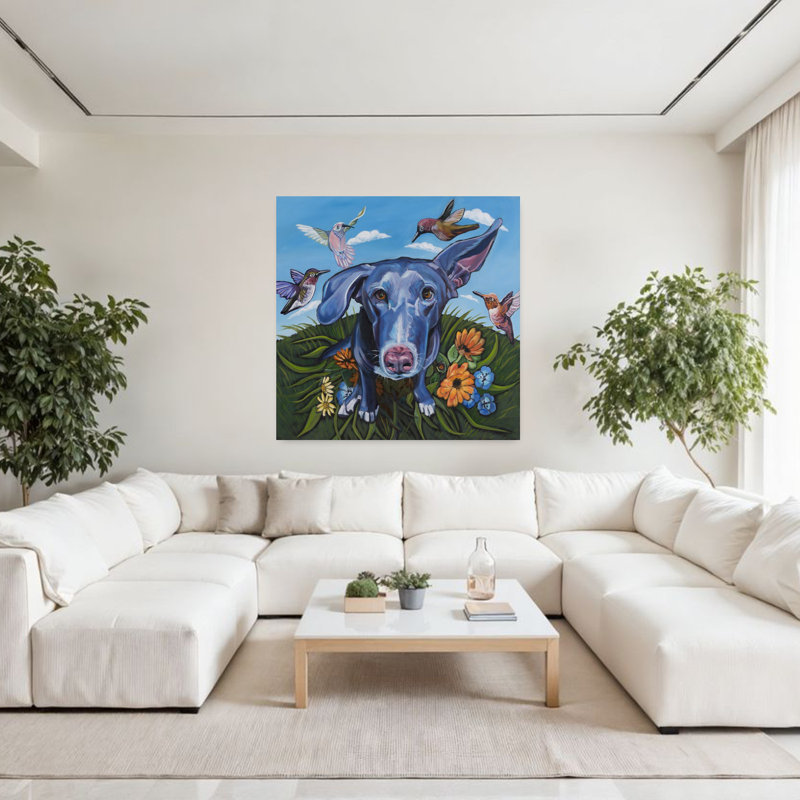 Art contemporain Babs N’ Birds, H 48 po x l 48 po