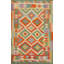 Tapis coloré en laine Kilim 5 x 7