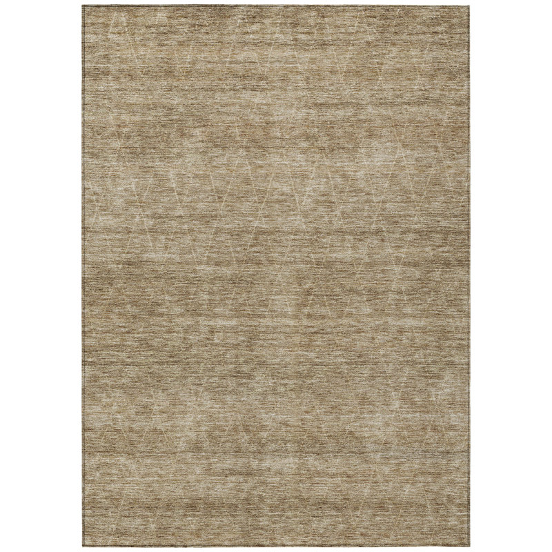 Addison Red Synthetic Flat Woven Washable 3' x 5' Rug