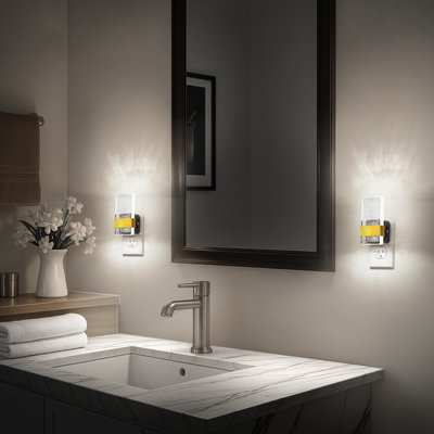 2 Pcs Cool White 5000K Dimmable Night Light