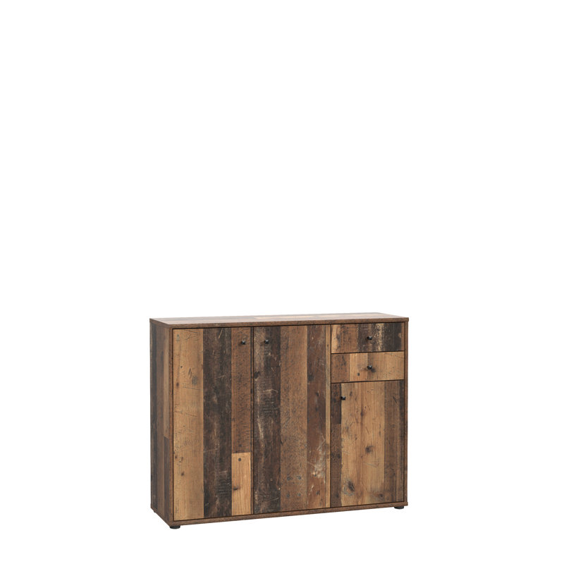 Amandla 108.8cm W 2 - Drawer Chest of Drawers, Old Wood