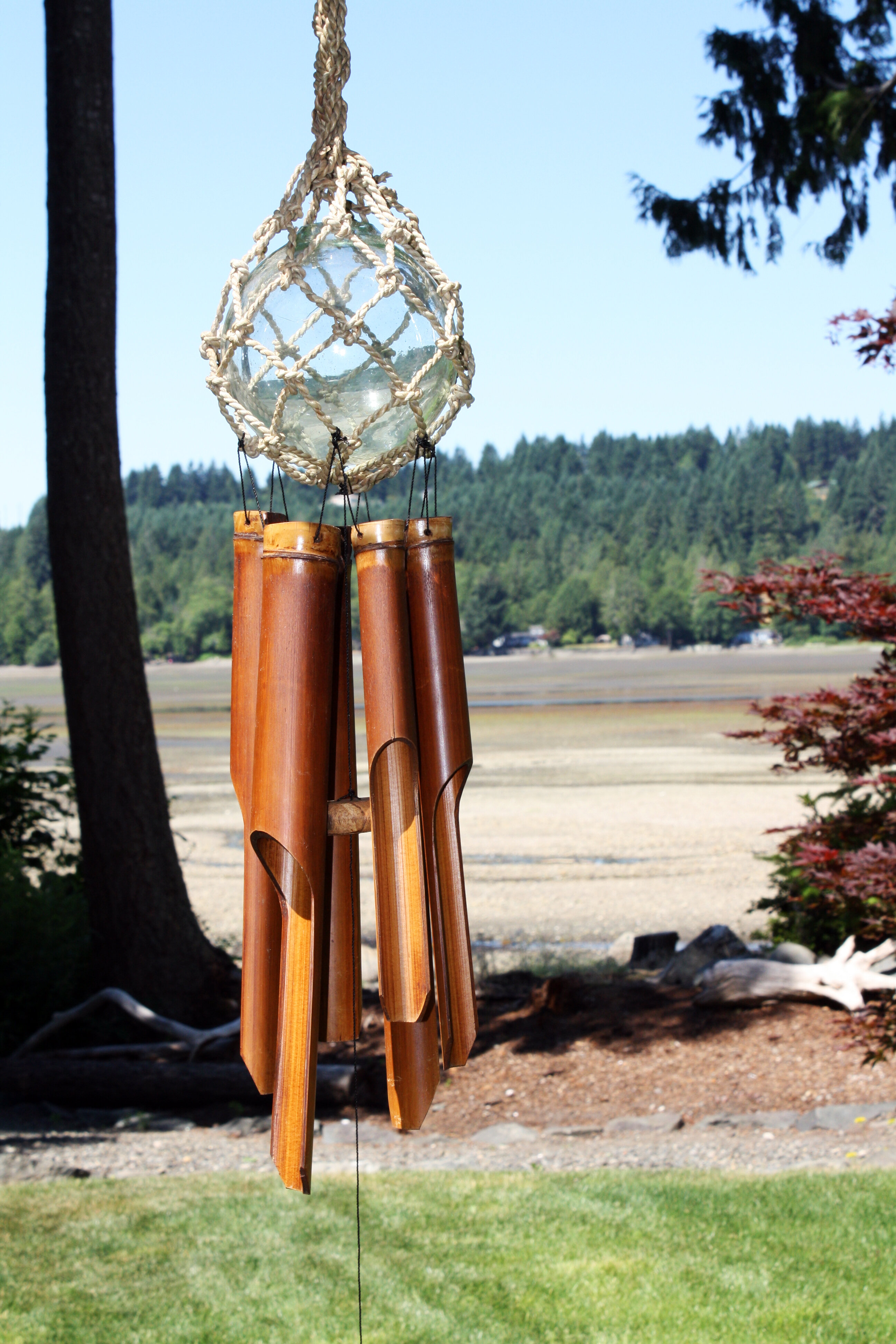 Cohasset Gifts & Garden Carillon à vent en bambou en verre flottant en  verre - Wayfair Canada