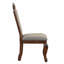 Chaise à dossier solide beige et cerisier (ensemble de deux)