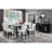 Hussein Upholstered Counter Height Chair in White and Black (Set of 2)