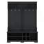 Hall Tree with Metal Hooks and Storage Space, Multi-Functional Entryway Coat Rack with Shoe Cubbies