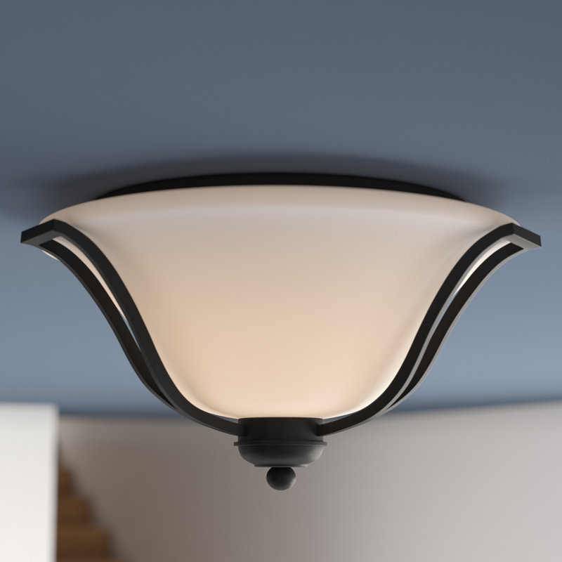 Plafonnier encastré 3 lumières 18,5 po Cadiz, Noir mat
