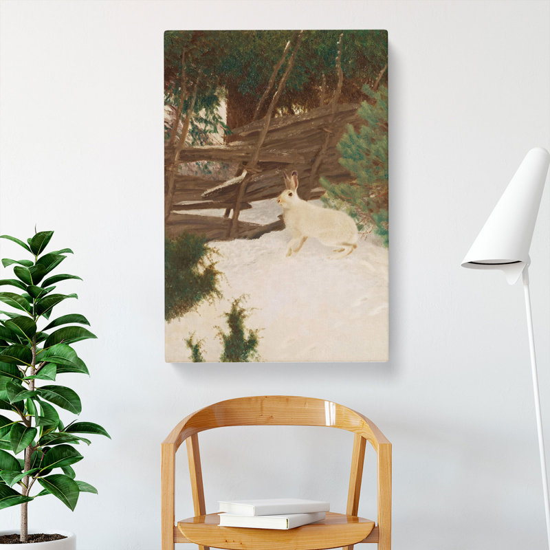White Hare Vol.6 by Bruno Liljefors - Wrapped Canvas, 50cm H x 35cm W x 3cm D