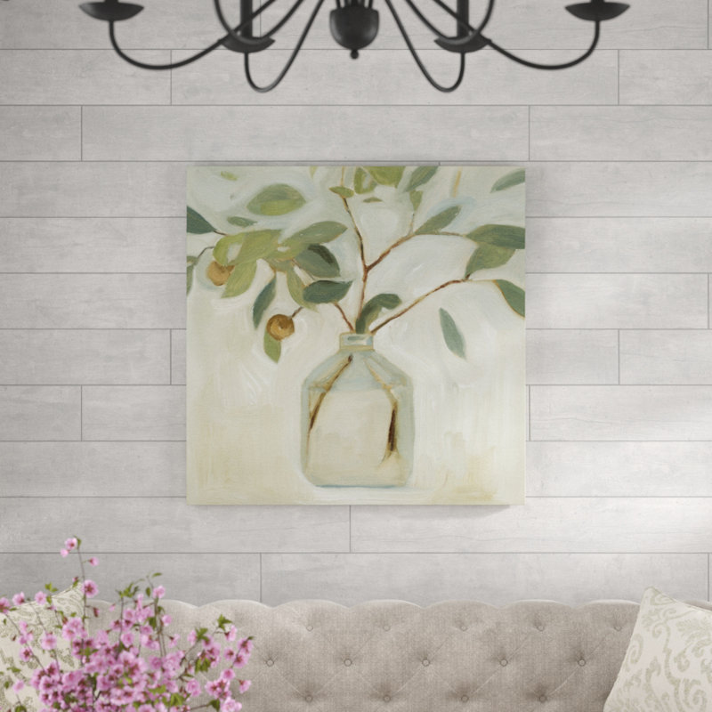 " Neutral Arrangement I " by Emma Scarvey, 20" H x 20" W, Wrapped Canvas, No Frame
