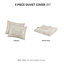 Housse de couette en coton taupe pour lit double / grand lit avec ornement en chenille frappant-124311737-124311738