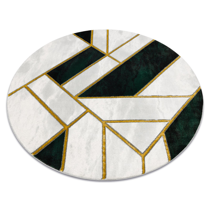 Round Risingsun Geometric Area Rug, Round 200cm