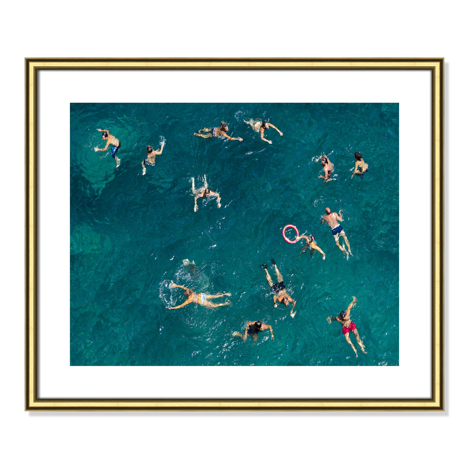 Norvell "Tonti" Print by Tonti, Gold Framed Paper, 21.5" H x 25.5" W x 0.88" D