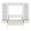 Lit plateforme moderne avec tablette, armoires latérales, tiroirs de rangement et DEL Modern-112783056