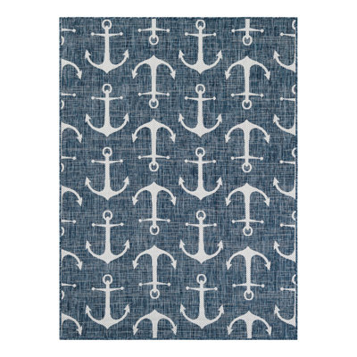 Glidden Blue Indoor/Outdoor Rug