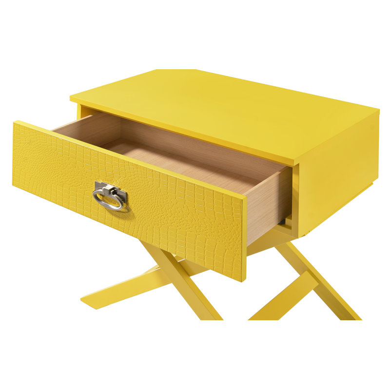 1 - Drawer Nightstand, Yellow