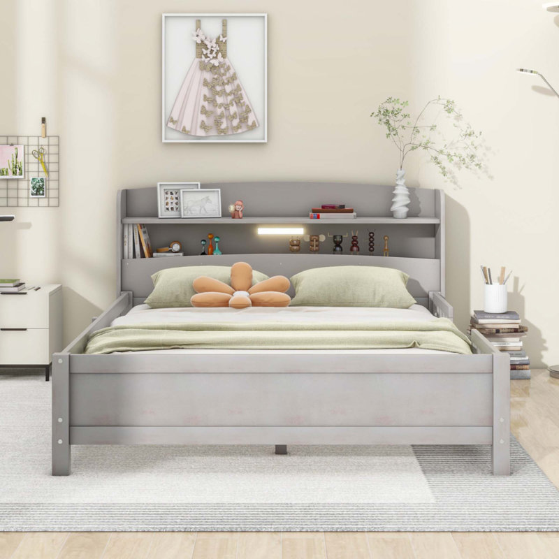 Wood Full Size Platform Bed