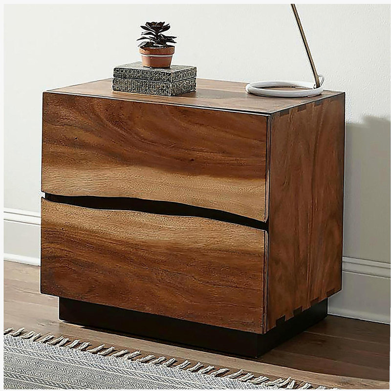 Table de chevet 2 tiroirs Smokey
