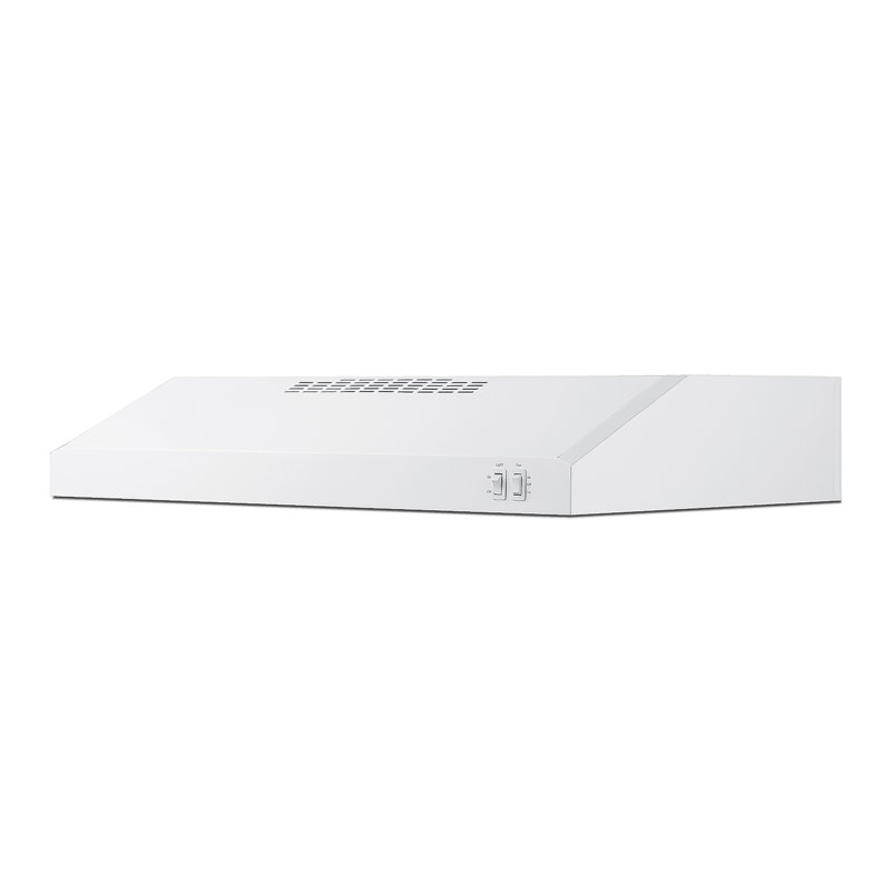 Summit Appliance Steel Convertible Under Cabinet Range Hood, White, 5.5" H x 29.88" W x 20" D
