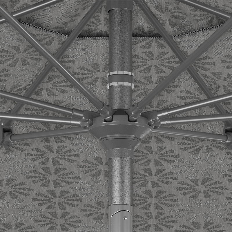 Parasol de marché 9 pi Santana Praneeth, Spiro graphite - Pacifica Premium, Gris