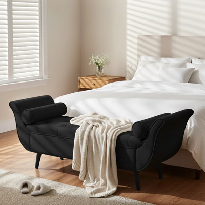 Velvet Upholstered Storage Bench